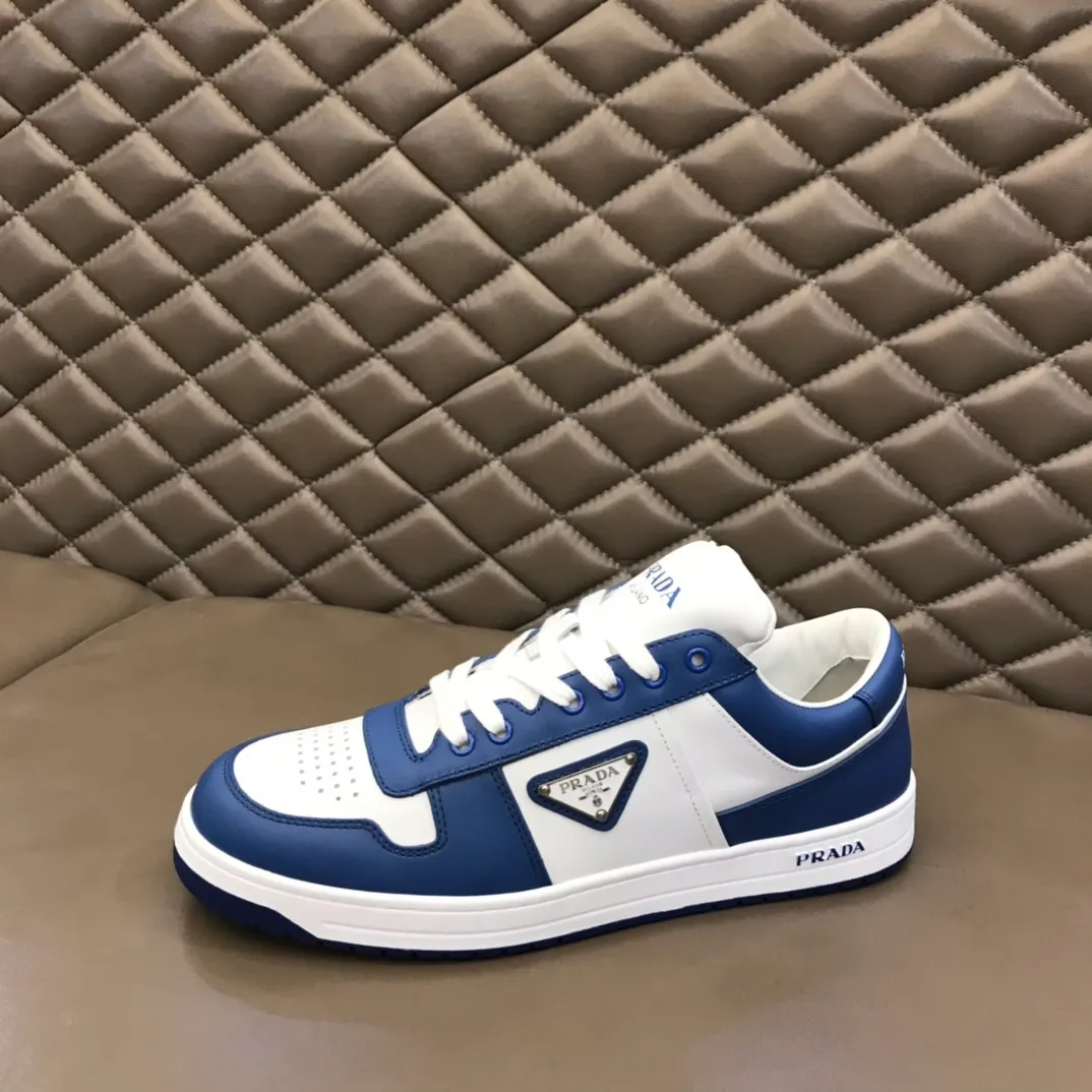 P380 Yuan 38-45 Prada Prada’s new men’s leather sports shoes, the highest version on the market, any comparison is welcome🆚! The original leather has excellent texture and is super high-end! Fetal sheep net lining imported from Italy, removable pad! Luxurious materials and fine workmanship, highly recommended!
